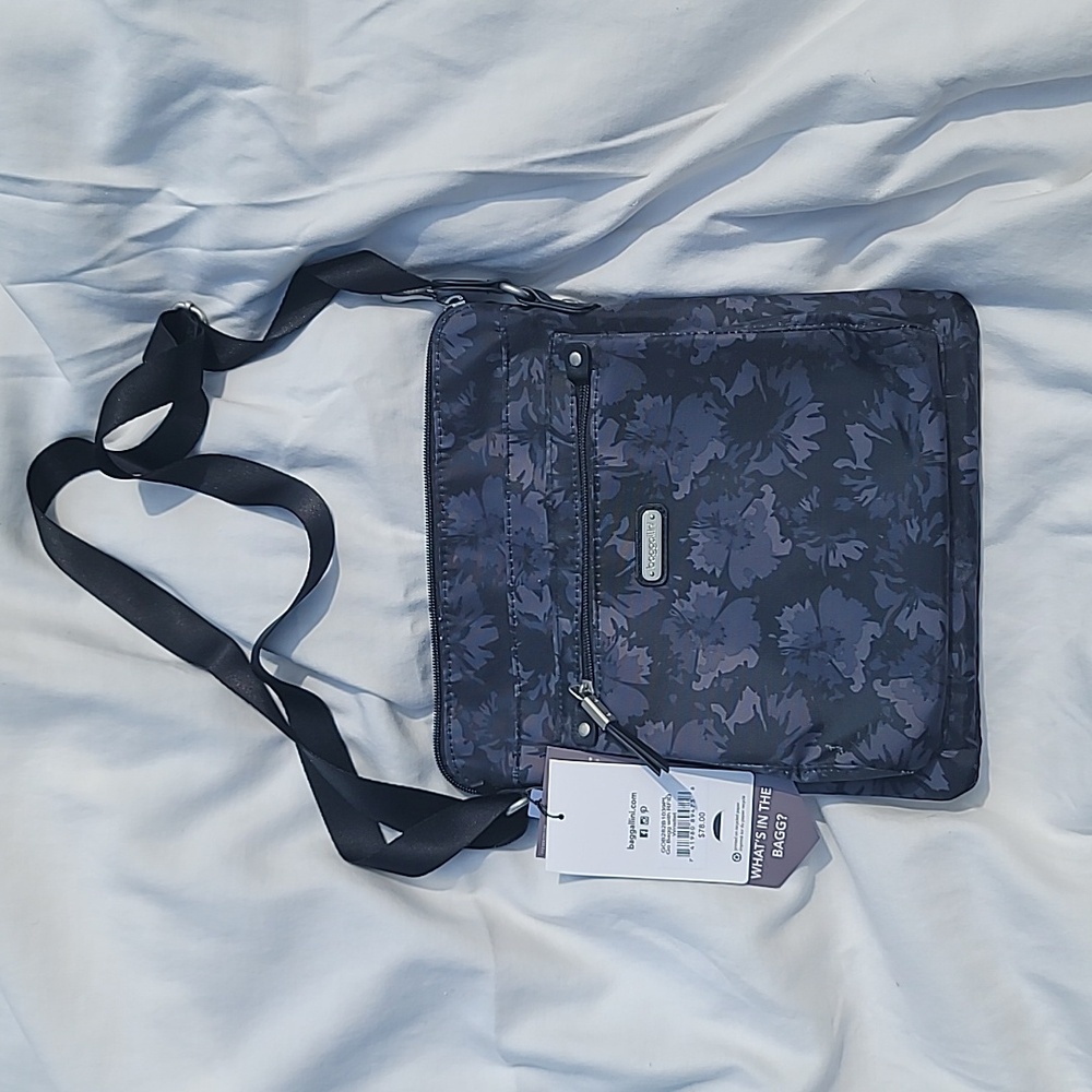 Black and grey Floral Baggallini.